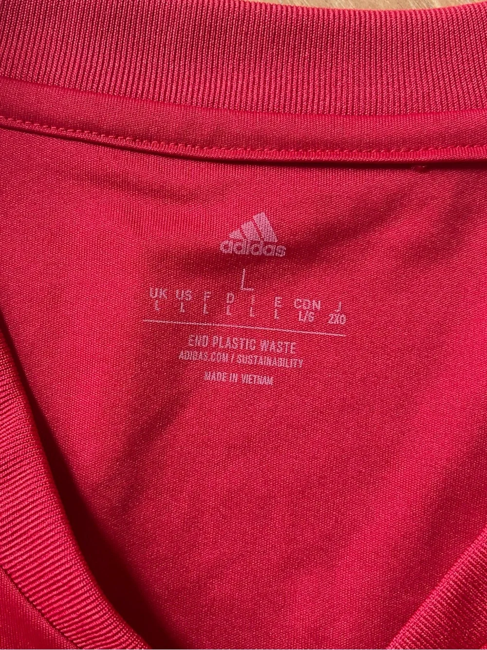 Adidas New York Red Bulls Soccer Jersey Men’s L Red AEROREADY MLS Athletic Shirt